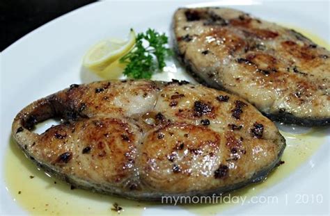 Buttered Lemon Tanigue (Spanish Mackerel Steaks).